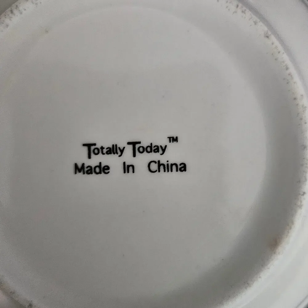 Totally Today Christmas Pine Cone Holly Berry Soup Cereal Bowl Set of 4
